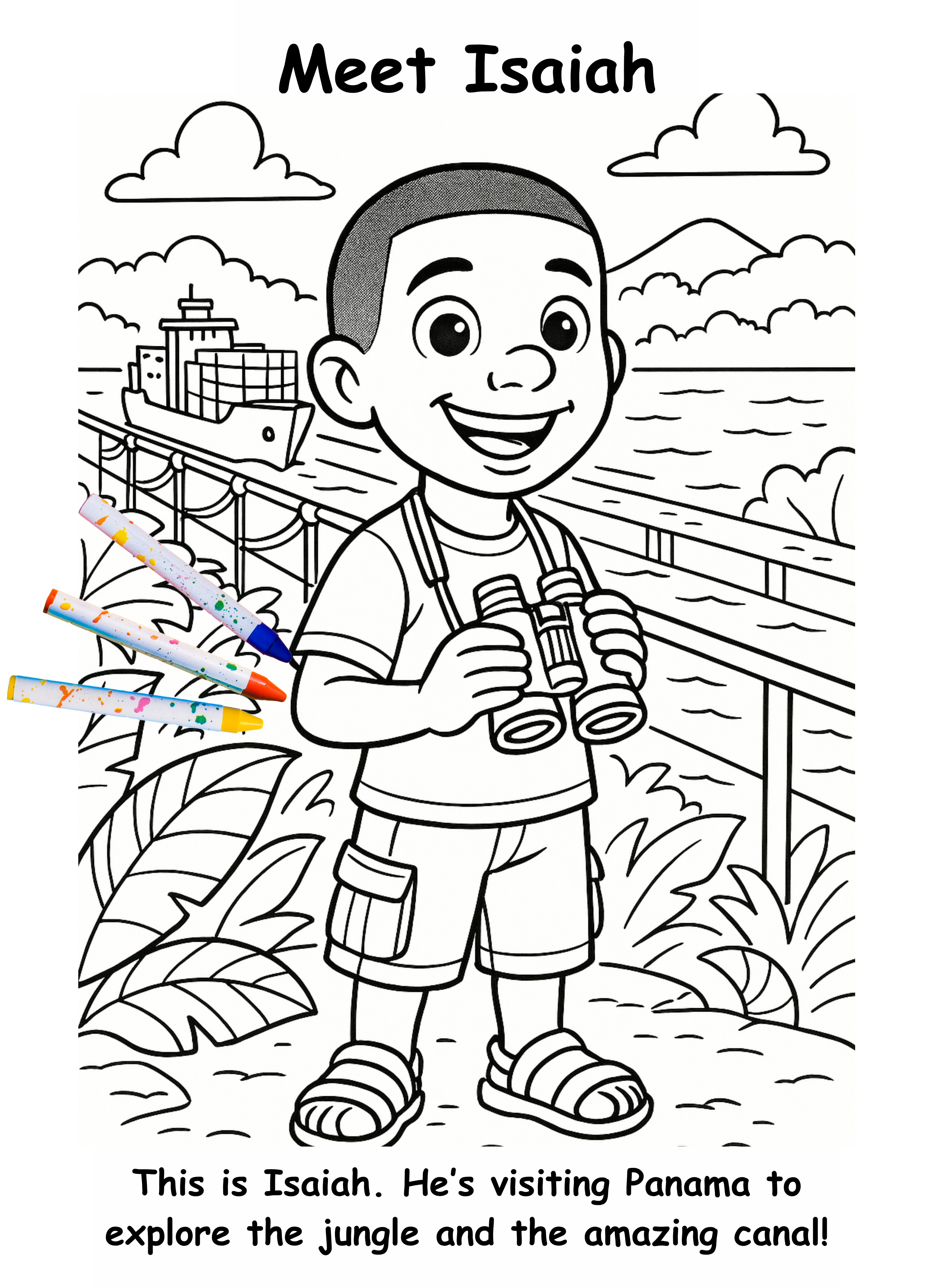 Isaiah and the Iguana – Kids Coloring Story Book (Printable PDF)