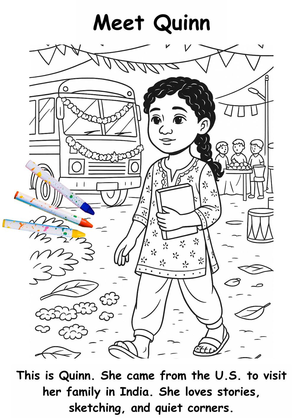 Quinn and the Quail – Kids Coloring Story Book (Printable PDF)