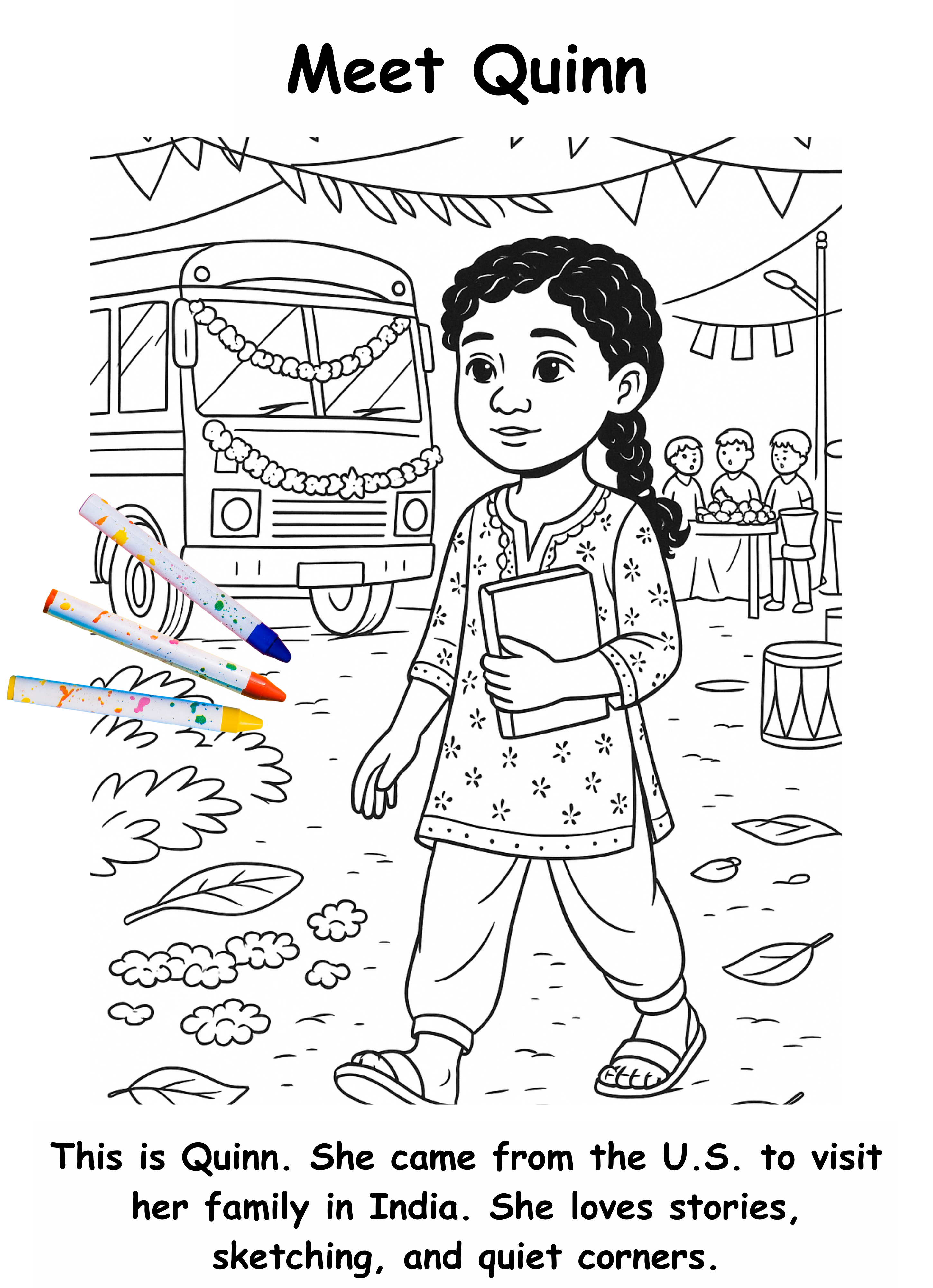 Quinn and the Quail – Kids Coloring Story Book (Printable PDF)
