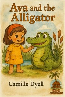 Ava and the Alligator – Kids Coloring Story Book (Printable PDF)
