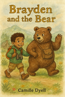 Brayden and the Bear – Kids Coloring Story Book (Printable PDF)