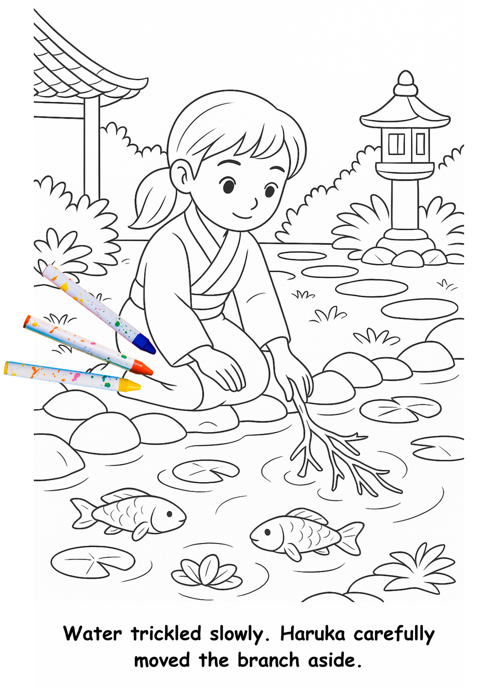 Haruka and the Hedgehog – Kids Coloring Story Book (Printable PDF)