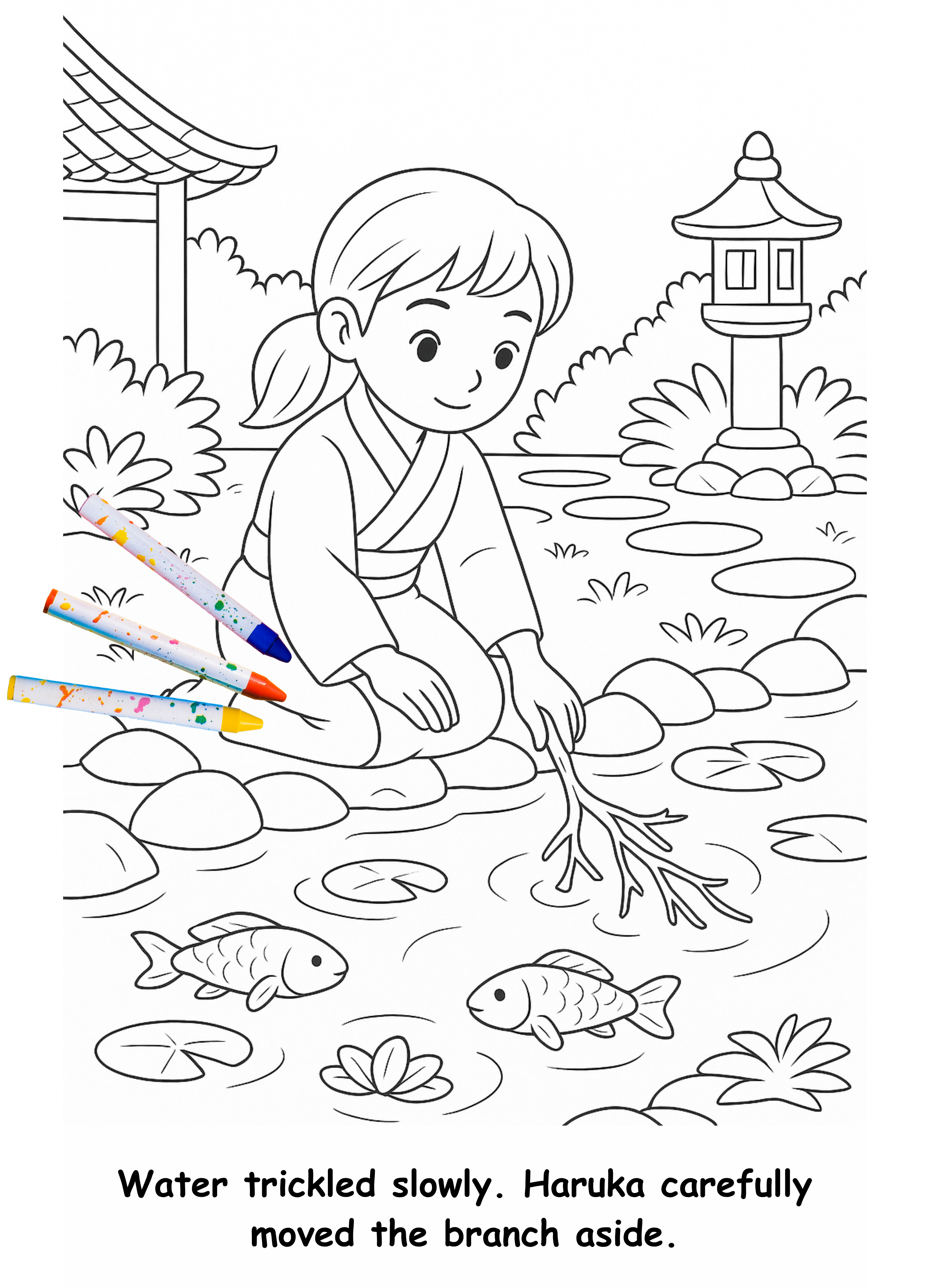 Haruka and the Hedgehog – Kids Coloring Story Book (Printable PDF)