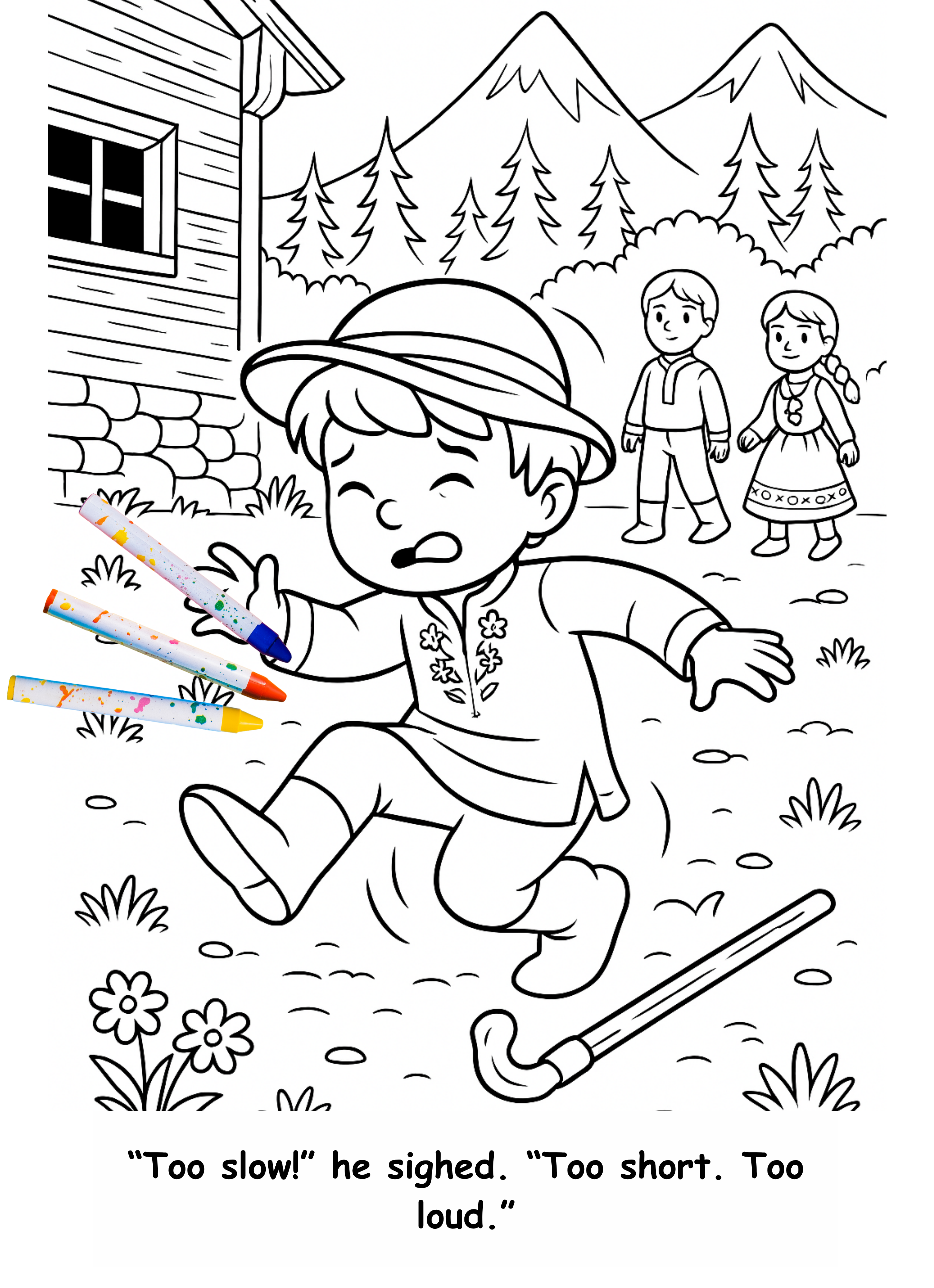 Viktor and the Vole – Kids Coloring Story Book (Printable PDF)