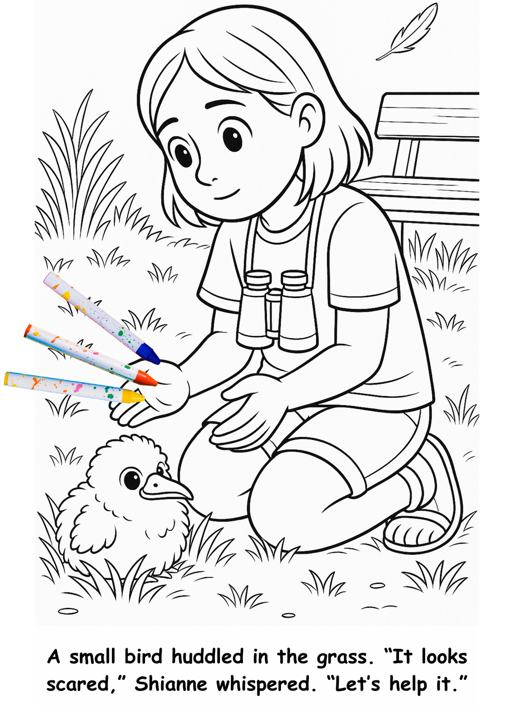 Shianne and the Shearwater – Kids Coloring Story Book (Printable PDF)