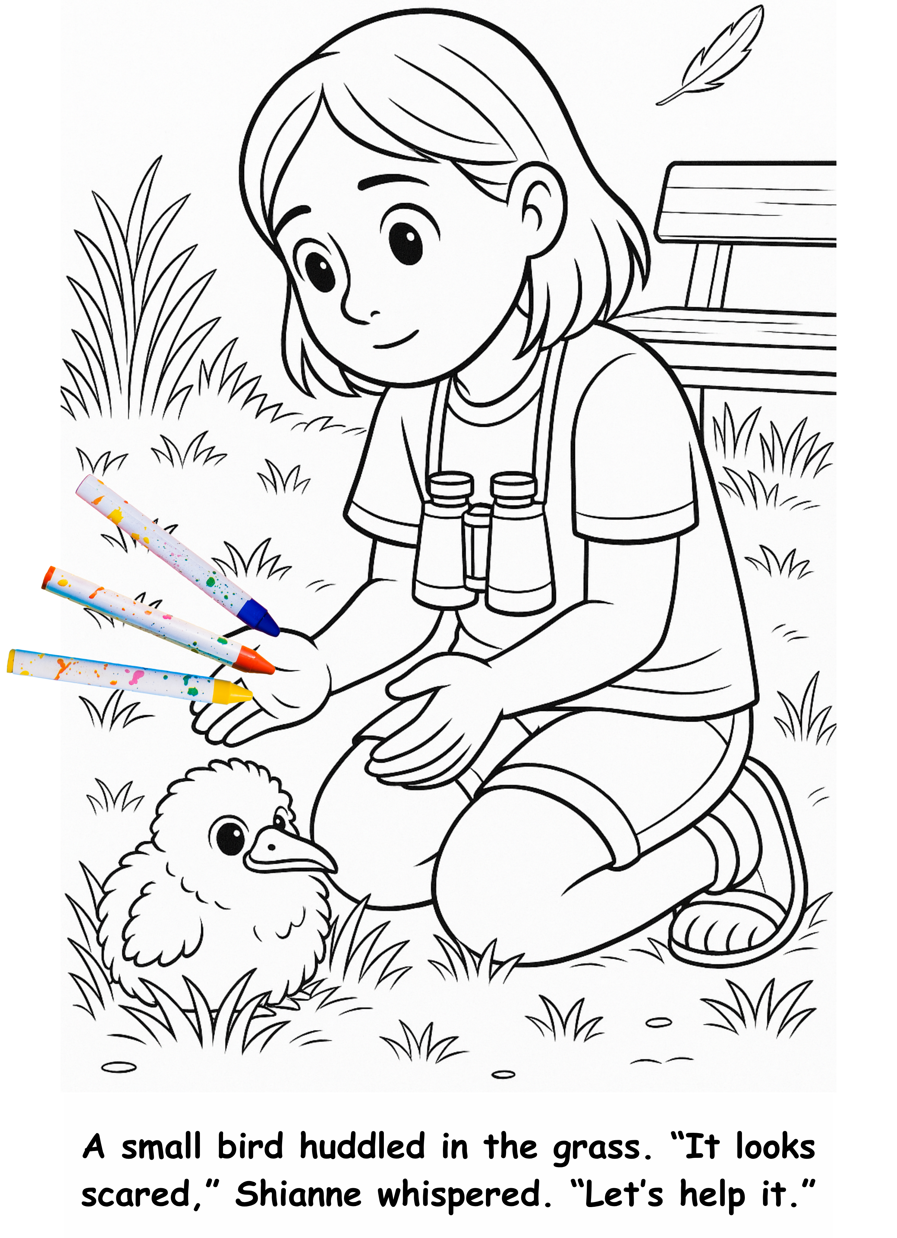 Shianne and the Shearwater – Kids Coloring Story Book (Printable PDF)