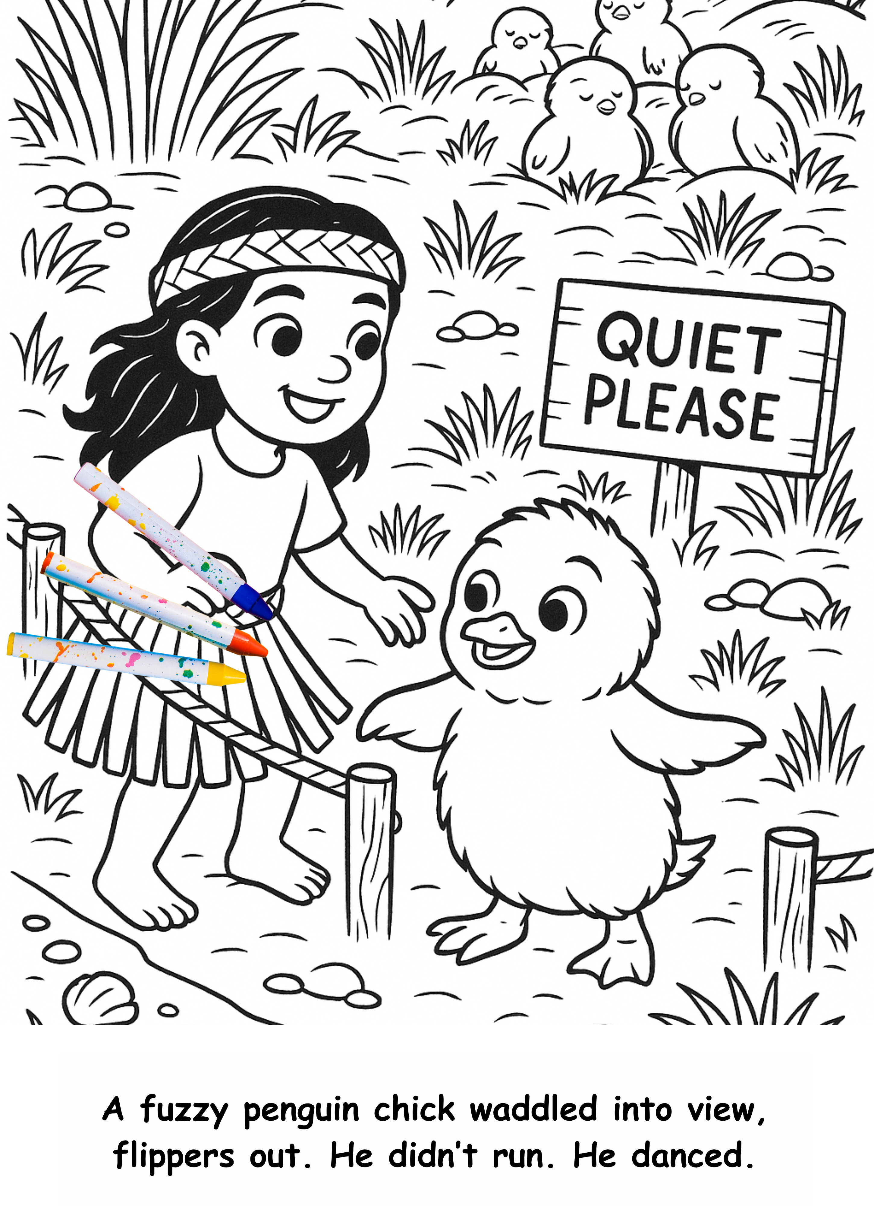 Piper and the Penguin – Kids Coloring Story Book (Printable PDF)