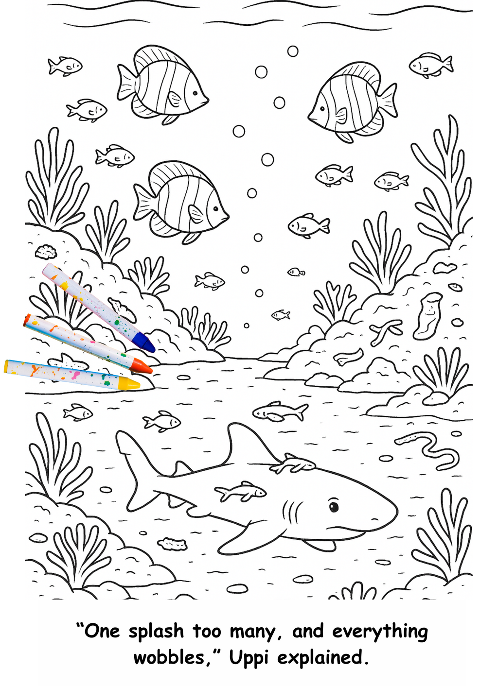 Uma and the Urchin – Kids Coloring Story Book (Printable PDF)