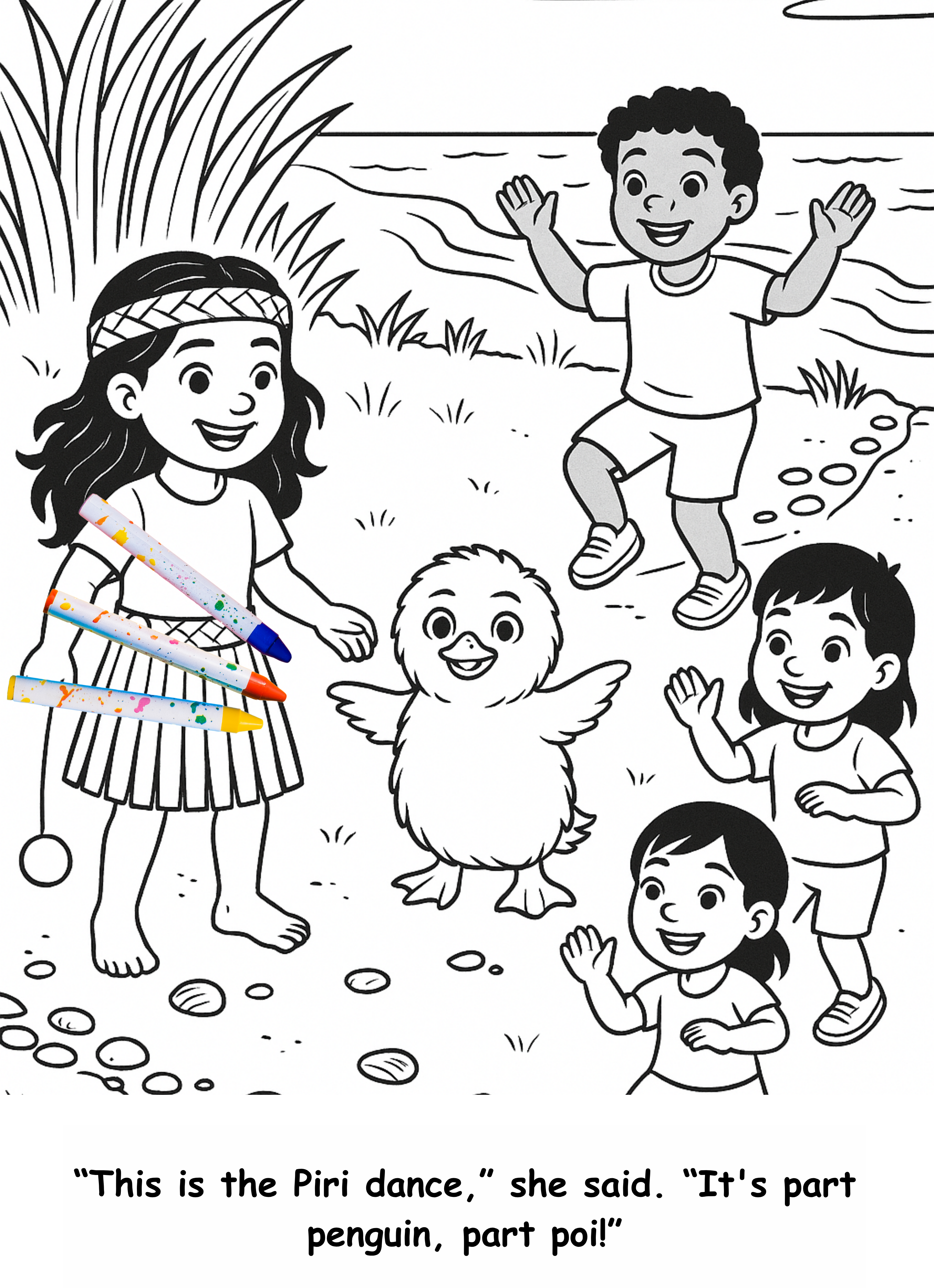 Piper and the Penguin – Kids Coloring Story Book (Printable PDF)