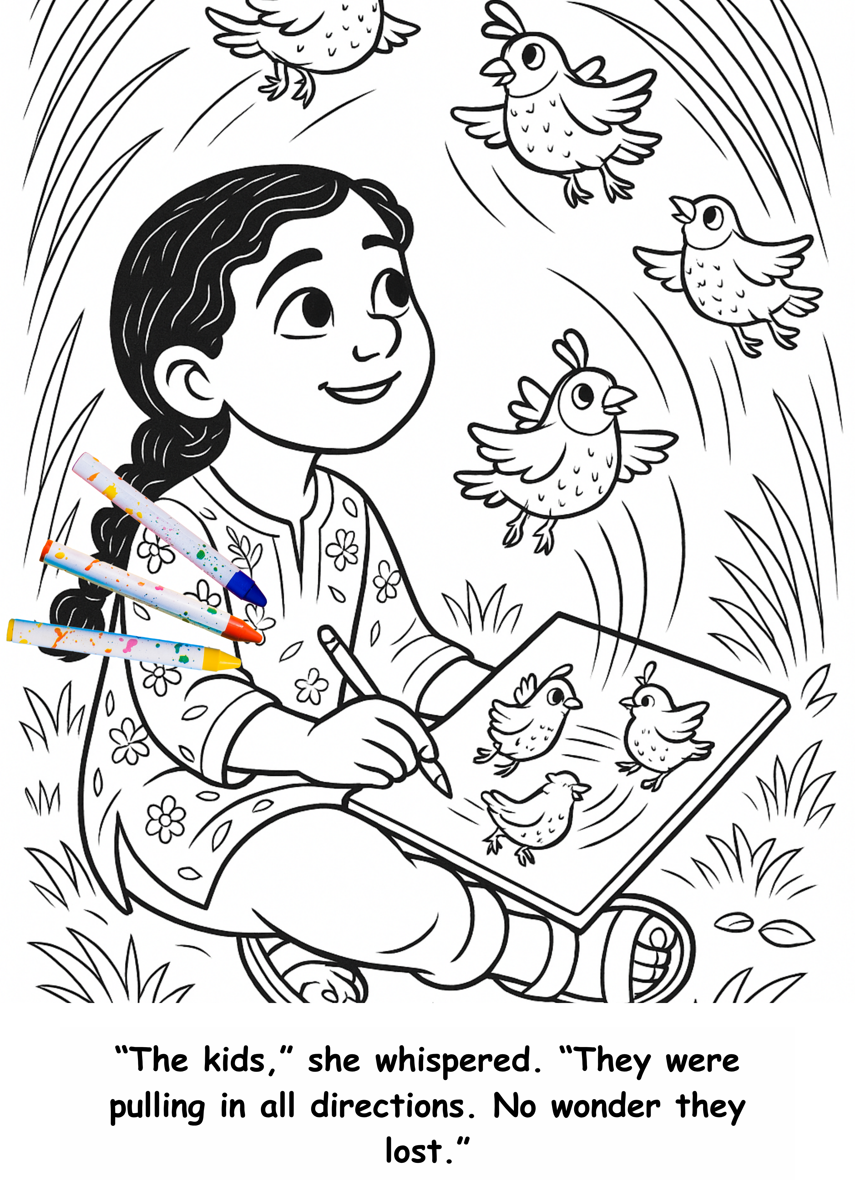 Quinn and the Quail – Kids Coloring Story Book (Printable PDF)
