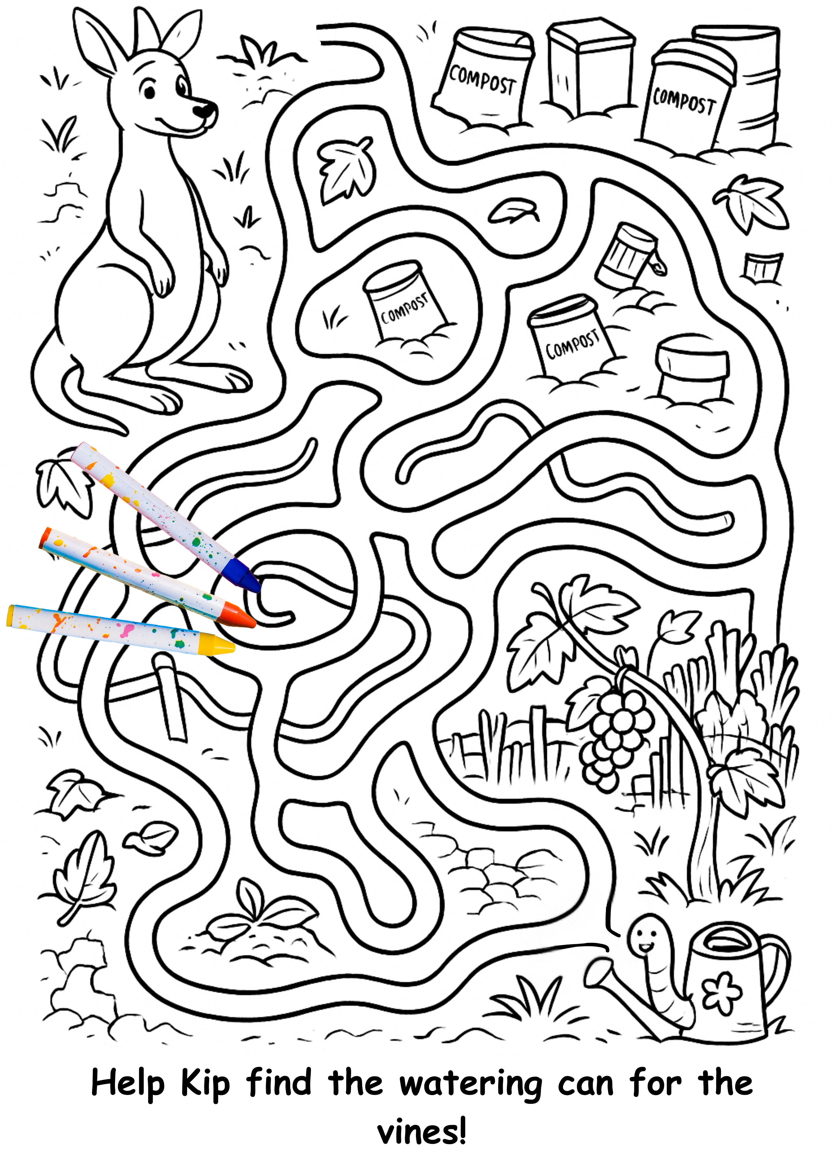 Kelsie and the Kangaroo – Kids Coloring Story Book (Printable PDF)