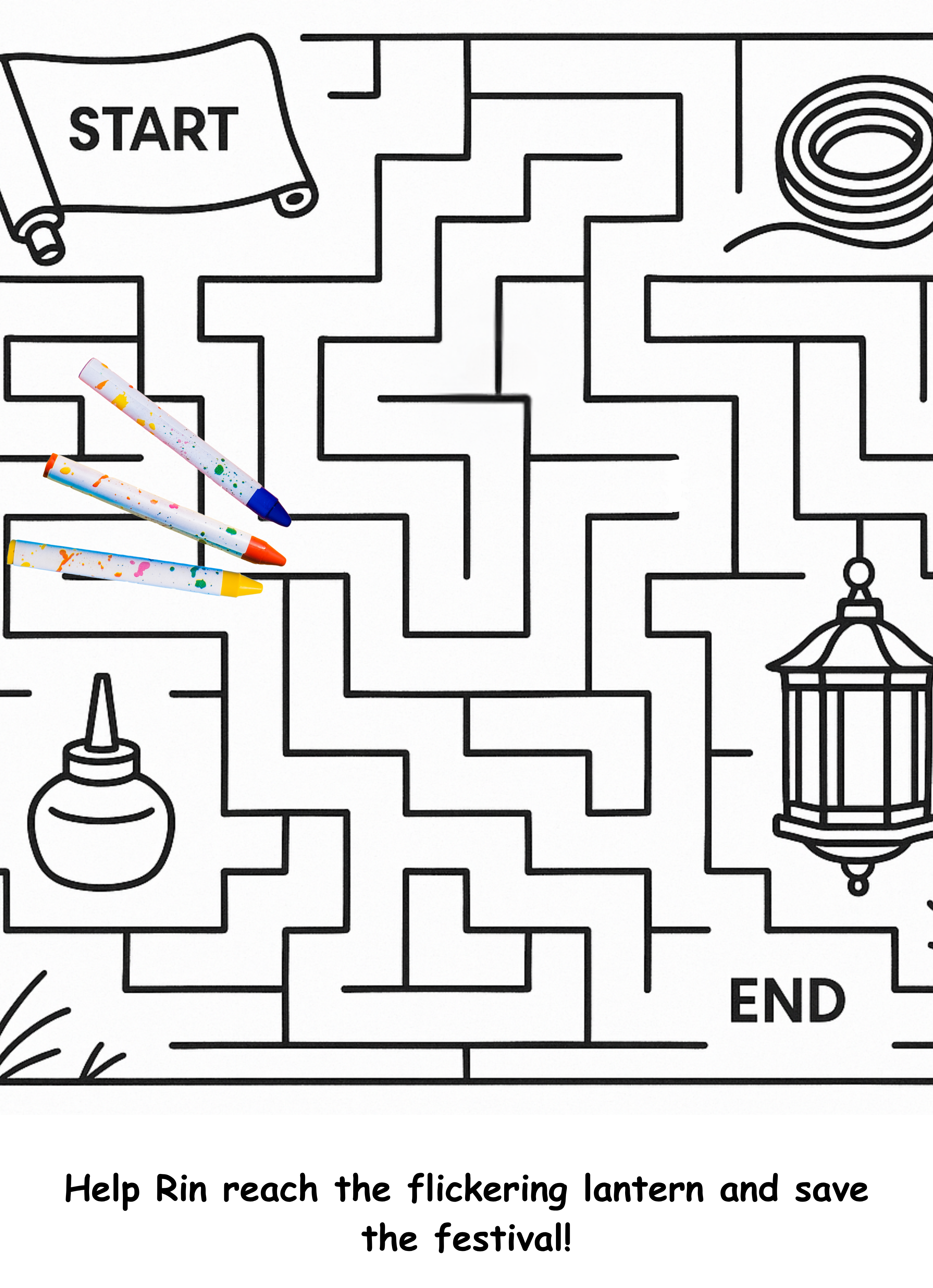 Rui and the Rat – Kids Coloring Story Book (Printable PDF)