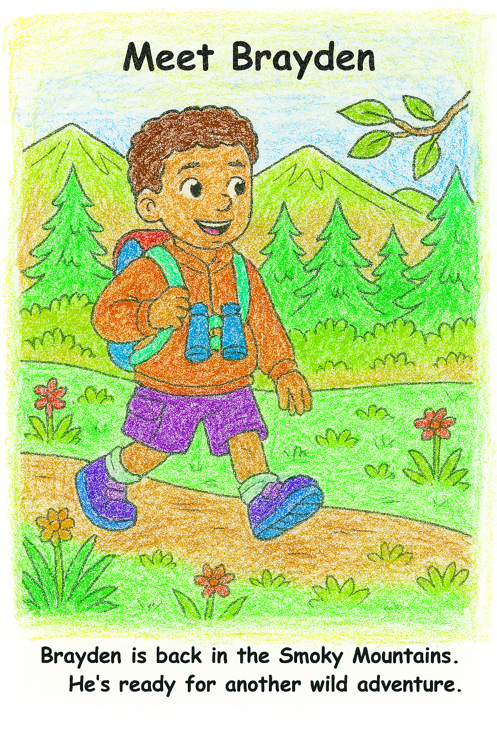 Brayden and the Bear – Kids Coloring Story Book (Printable PDF)