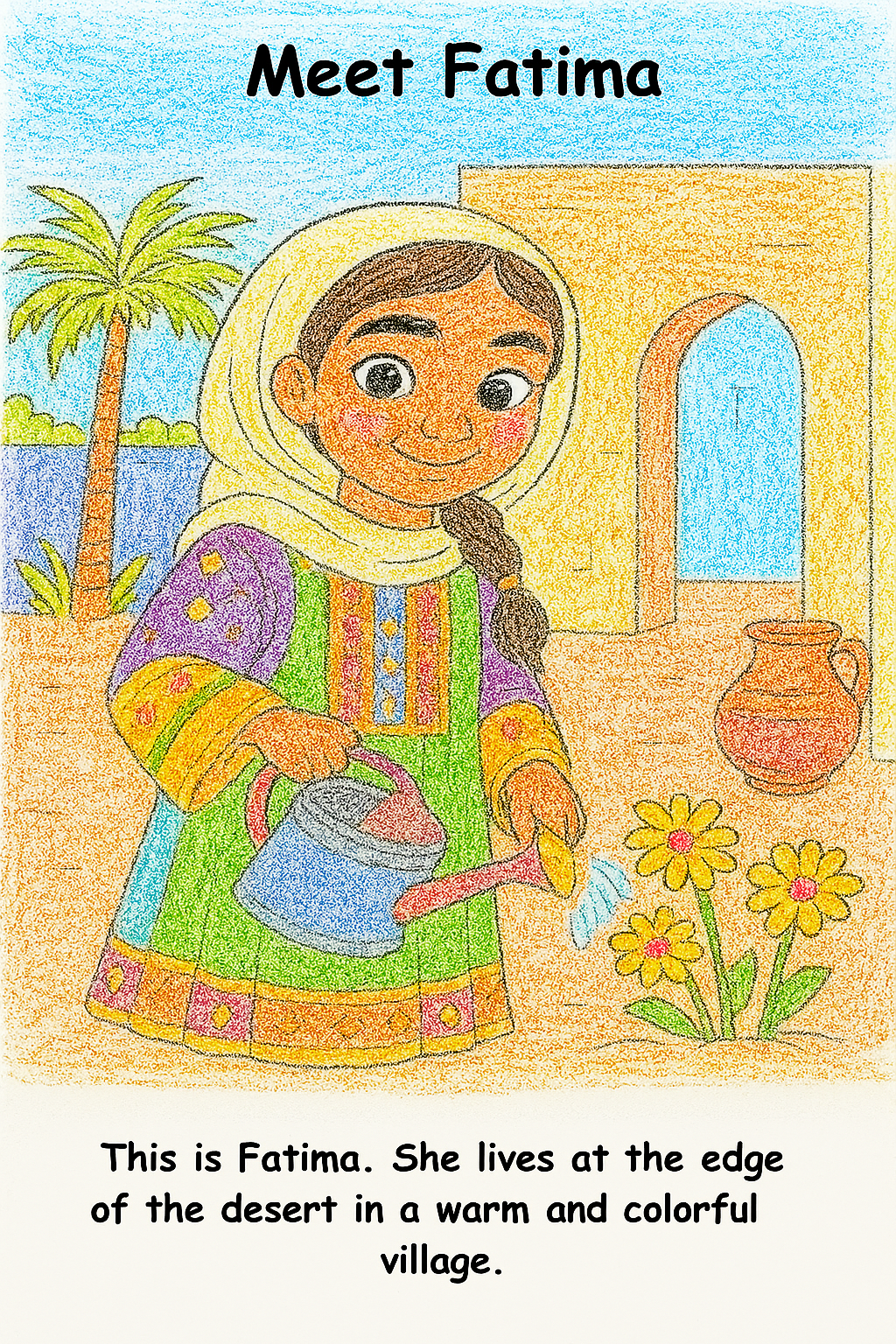 Fatima and the Fox – Kids Coloring Story Book (Printable PDF)