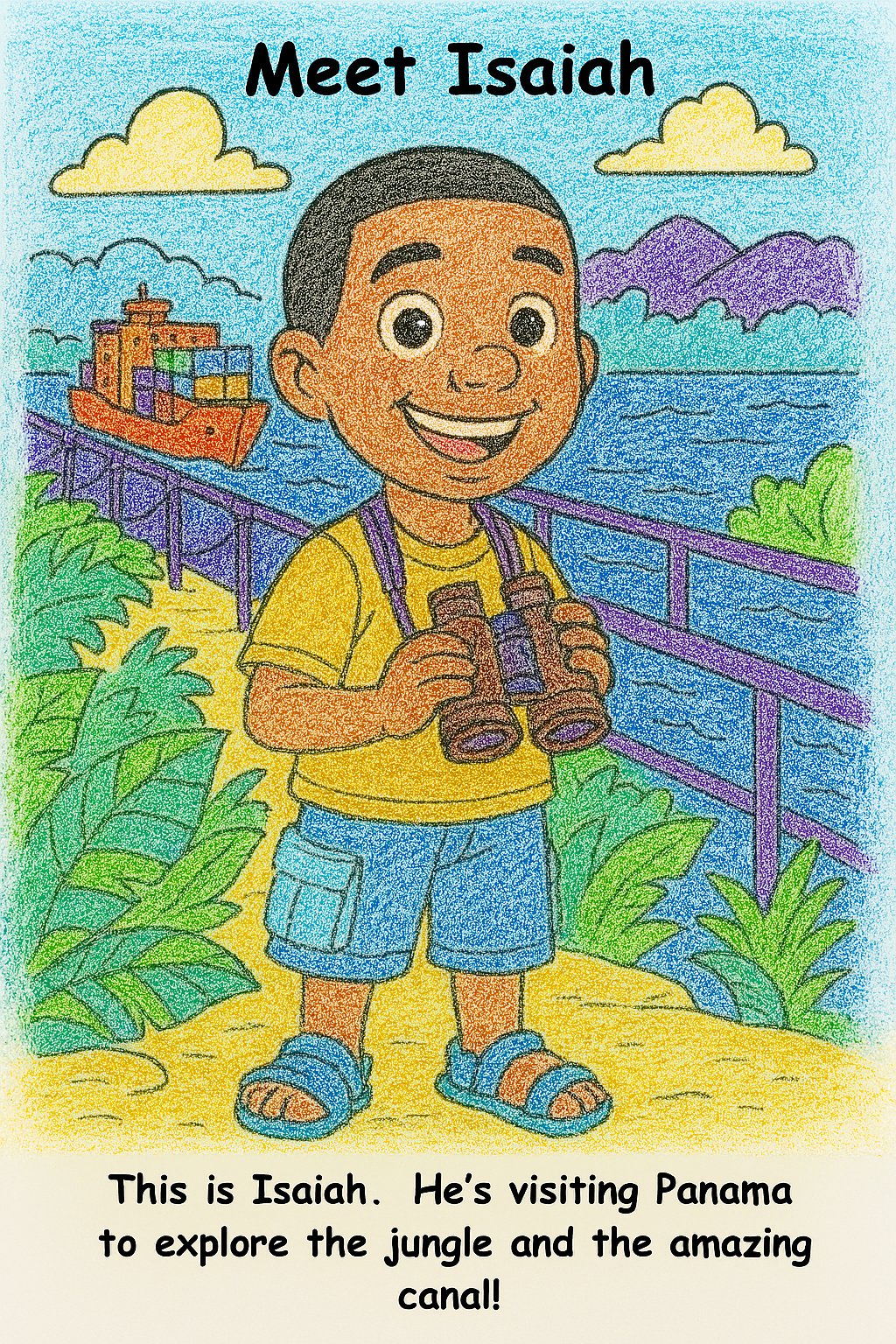 Isaiah and the Iguana – Kids Coloring Story Book (Printable PDF)