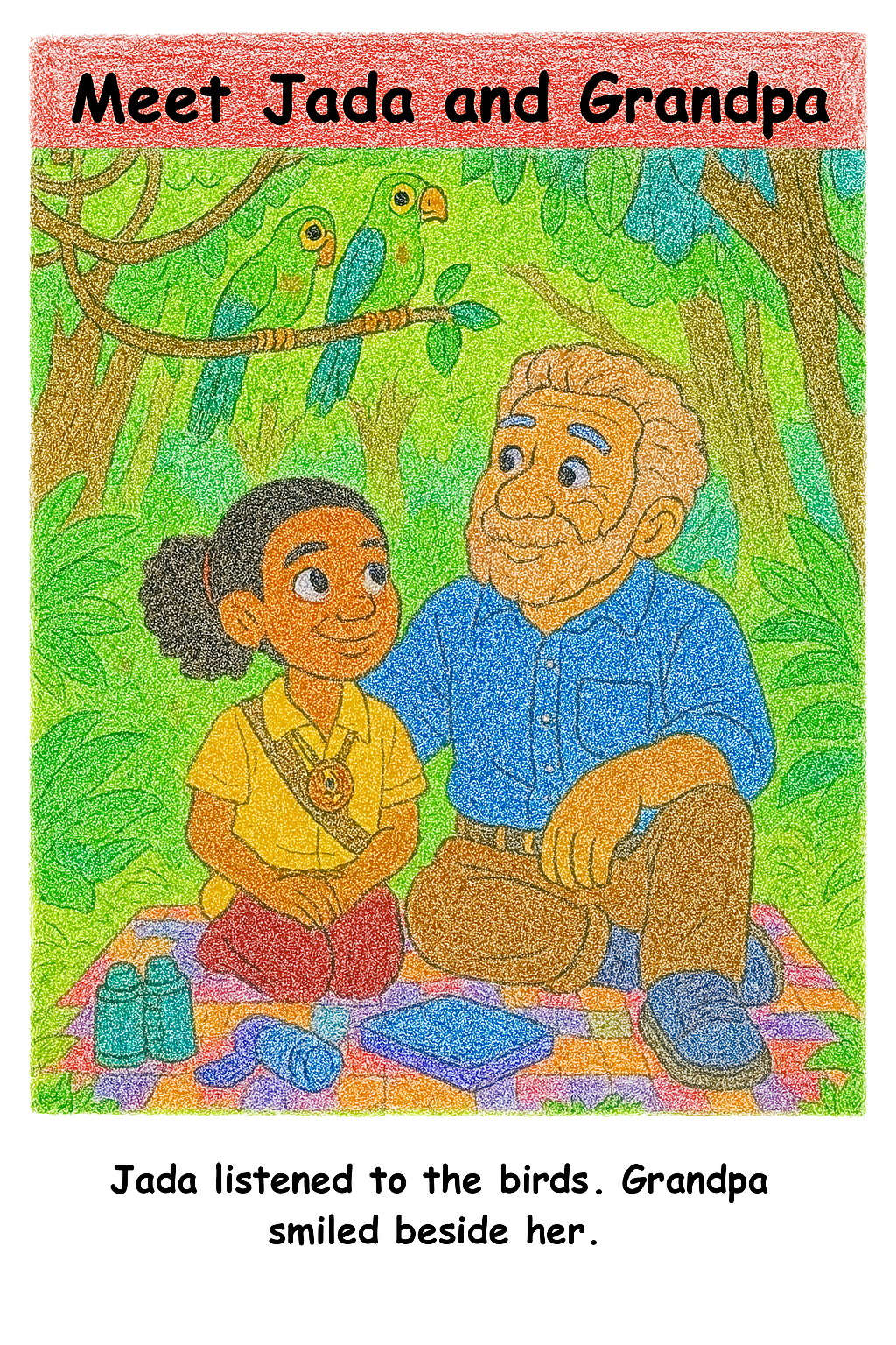 Jada and the Jaguar – Kids Coloring Story Book (Printable PDF)