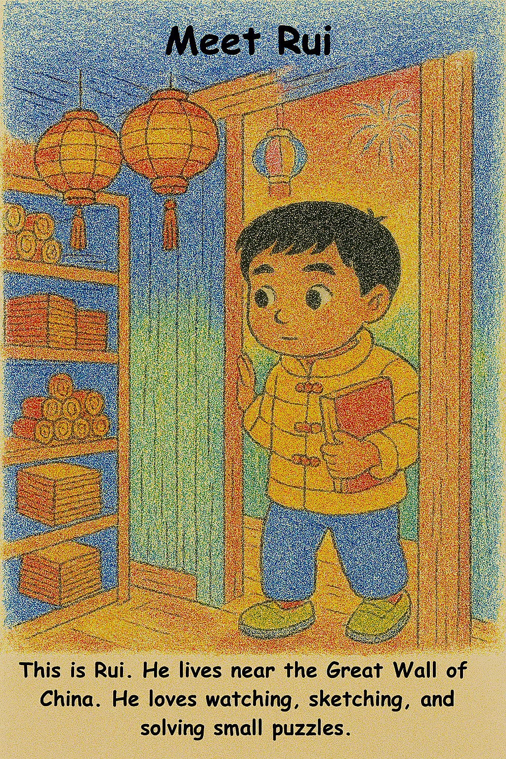 Rui and the Rat – Kids Coloring Story Book (Printable PDF)