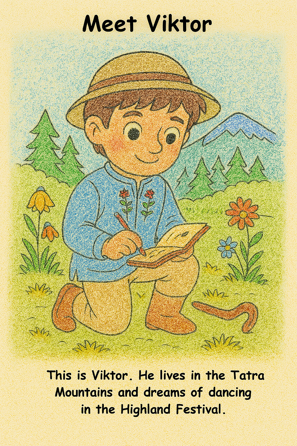 Viktor and the Vole – Kids Coloring Story Book (Printable PDF)