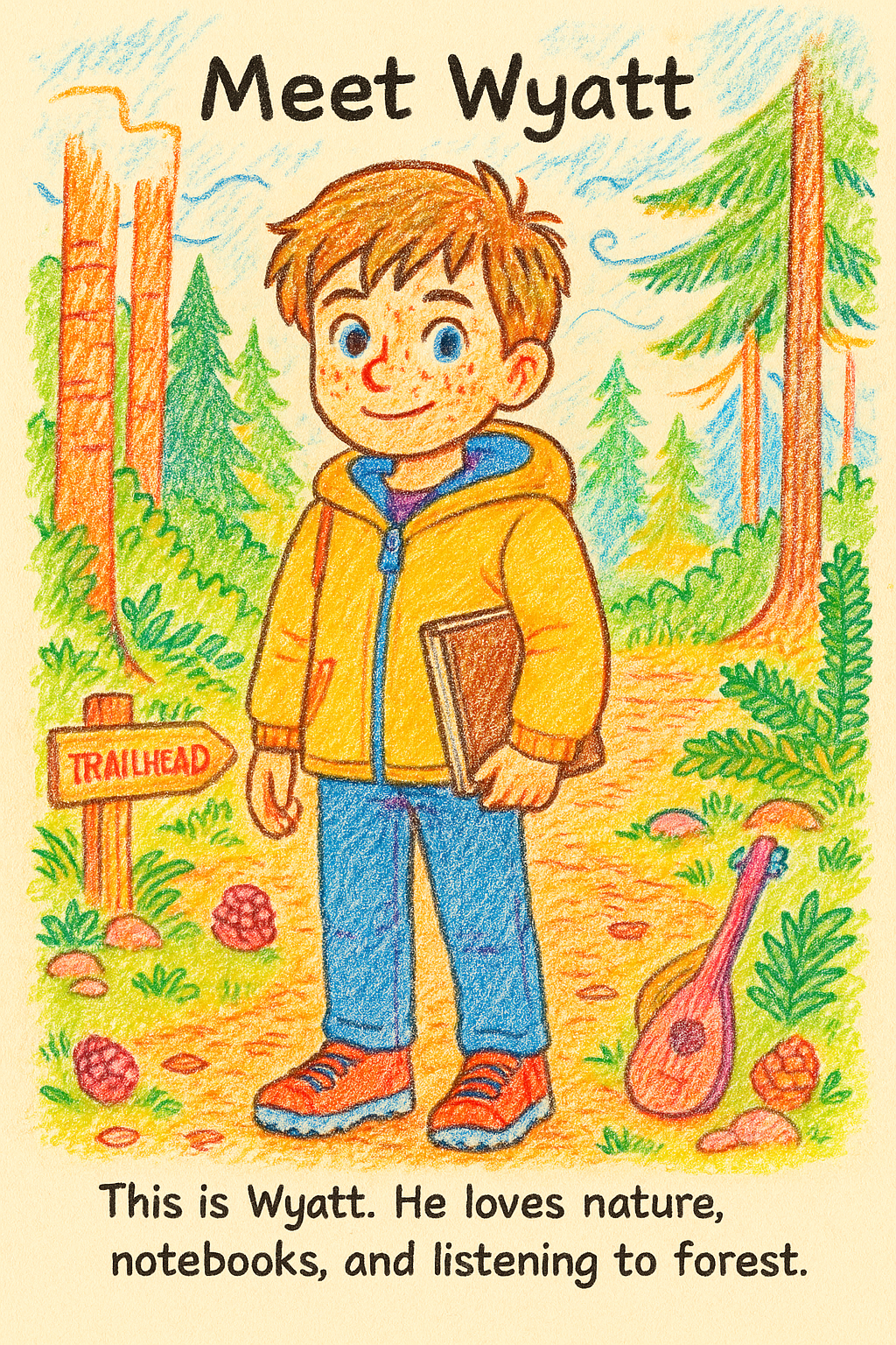 Wyatt and the Wolf – Kids Coloring Story Book (Printable PDF)