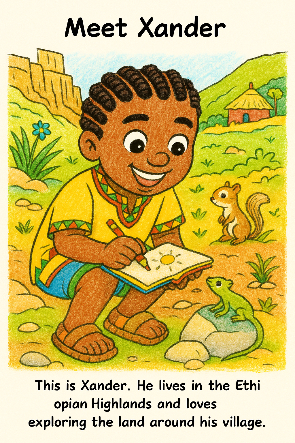 Xander and the Xerus – Kids Coloring Story Book (Printable PDF)