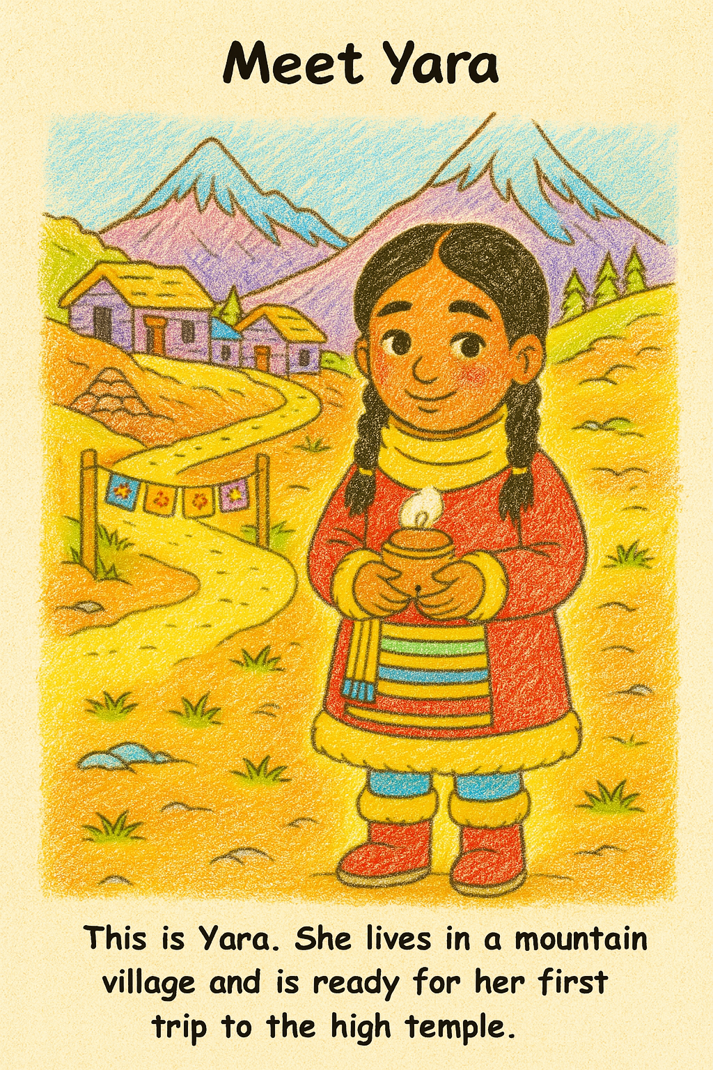 Yara and the Yak – Kids Coloring Story Book (Printable PDF)