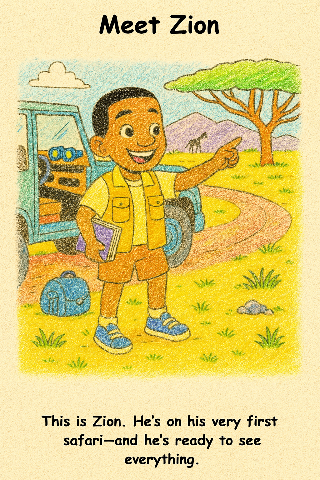 Zion and the Zebra – Kids Coloring Story Book (Printable PDF)