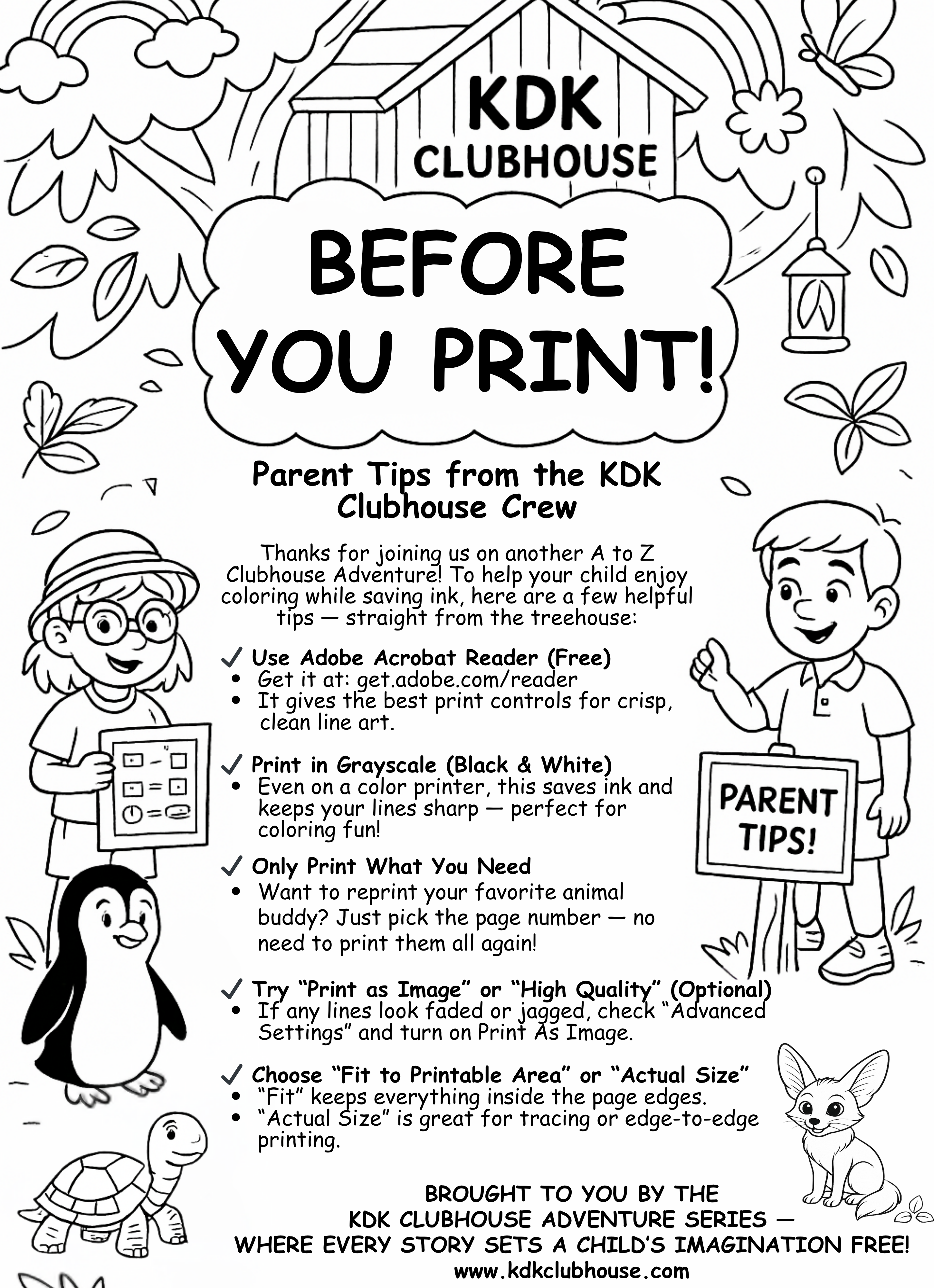 Wyatt and the Wolf – Kids Coloring Story Book (Printable PDF)