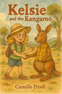 Kelsie and the Kangaroo – Kids Coloring Story Book (Printable PDF)